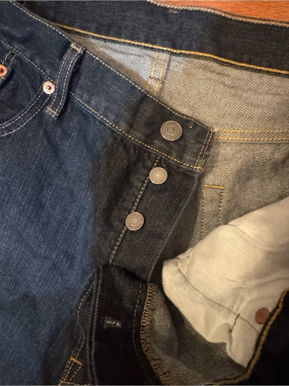Levi's 501  Men's Straight Jeans in Dark Blue Wash
